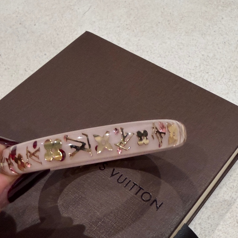 Louis Vuitton lavender inclusion resin Bangle